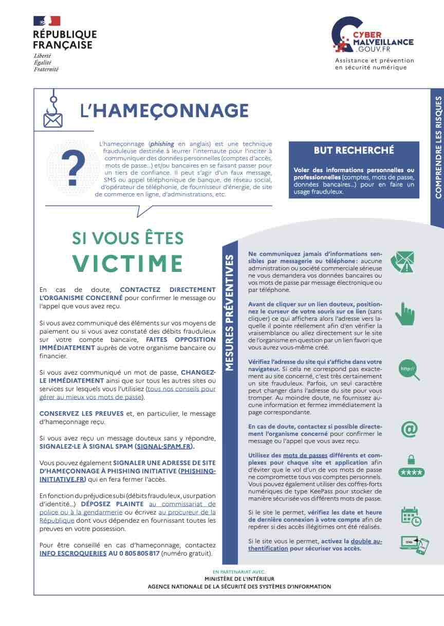 L'hameçonnage ou phishing