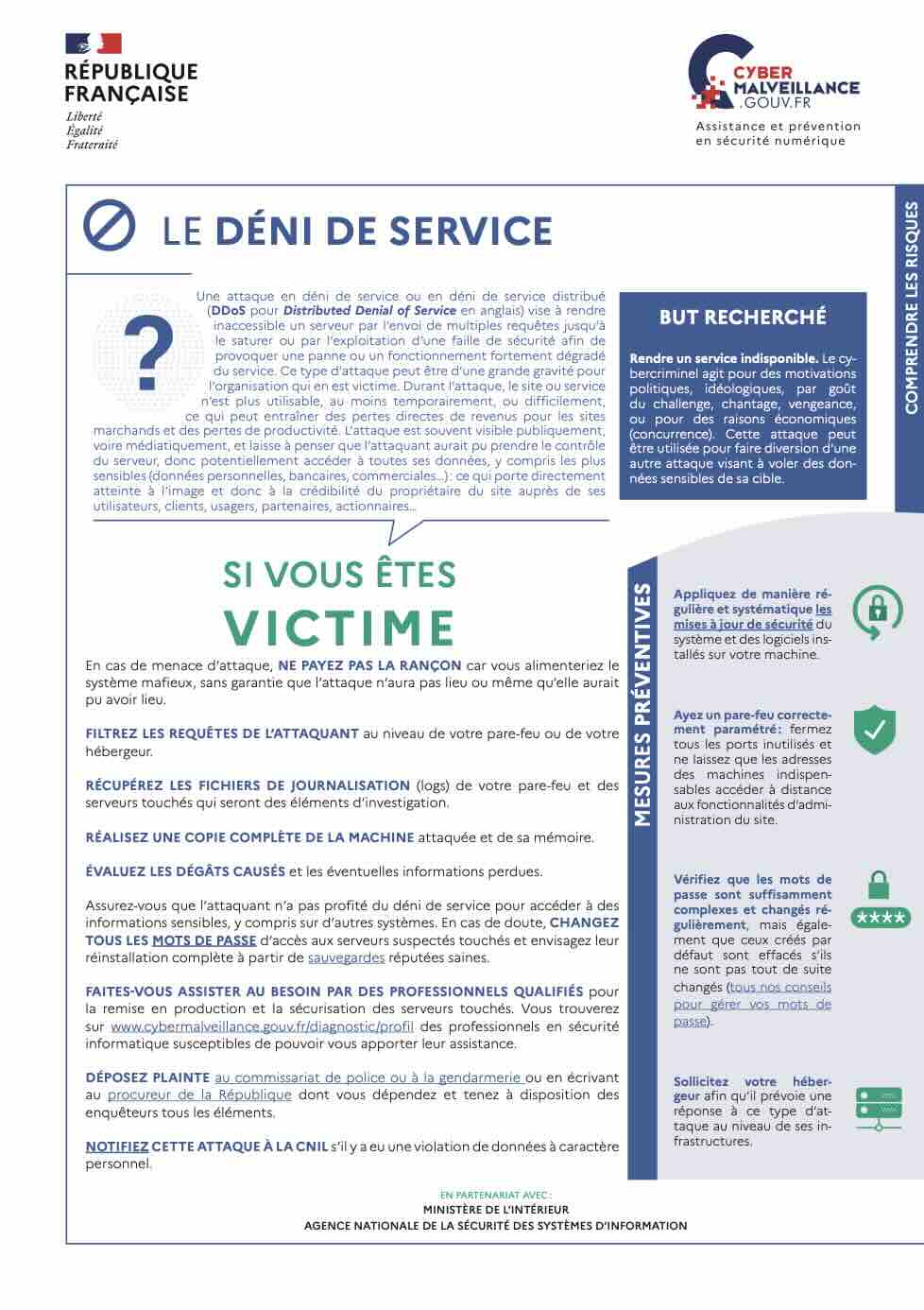 Le déni de service (DDoS)