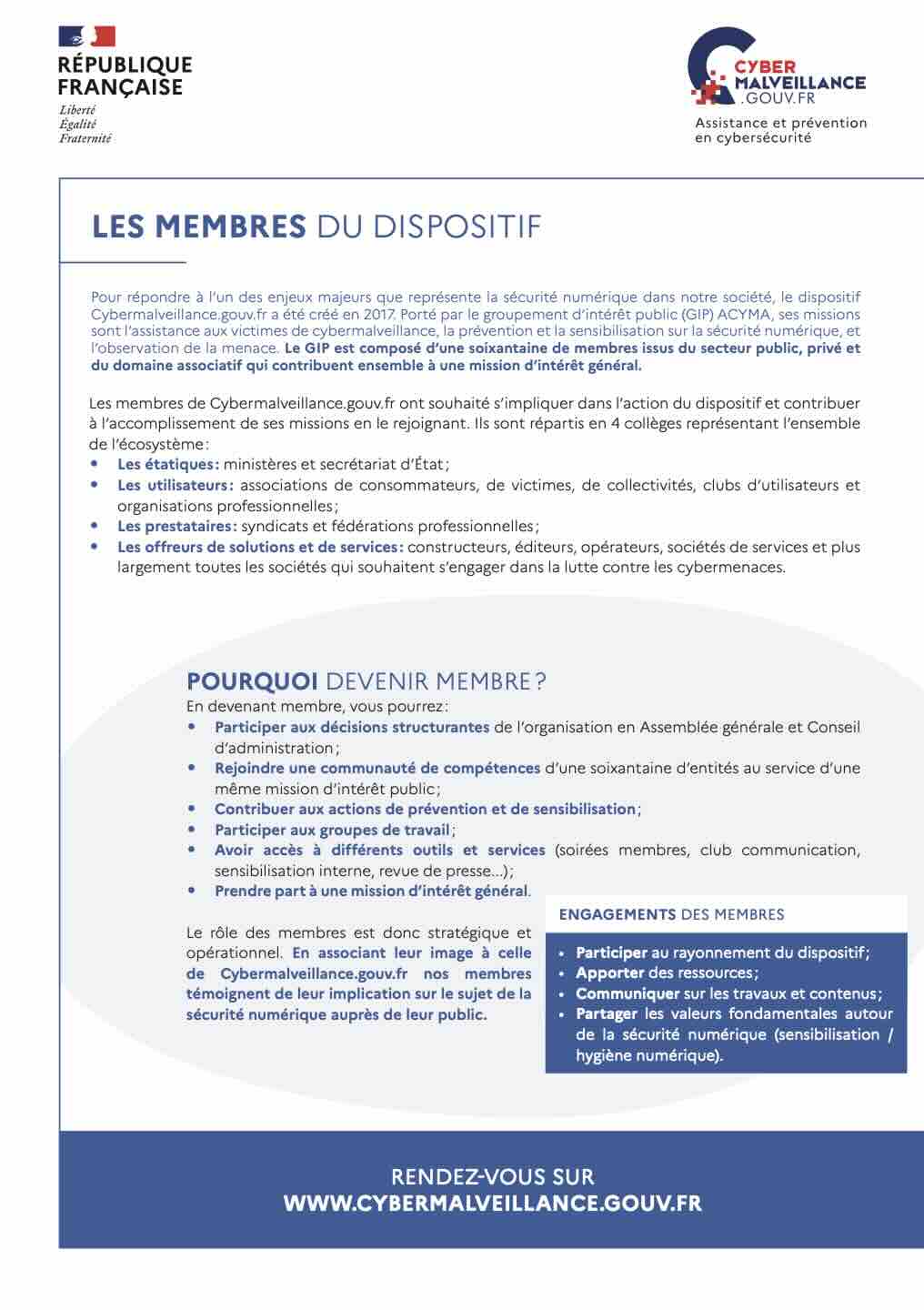 Devenir membre du dispositif