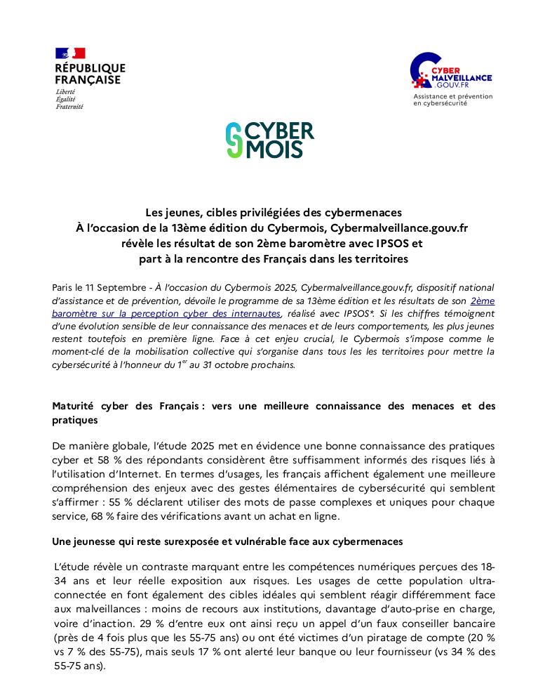 Communiqué 11/09/2025