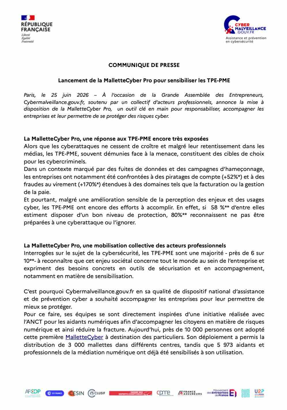 Communiqué 25/06/2026